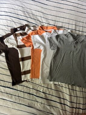 GAP Boys Polo Pack in Brown, Orange, White, Gray